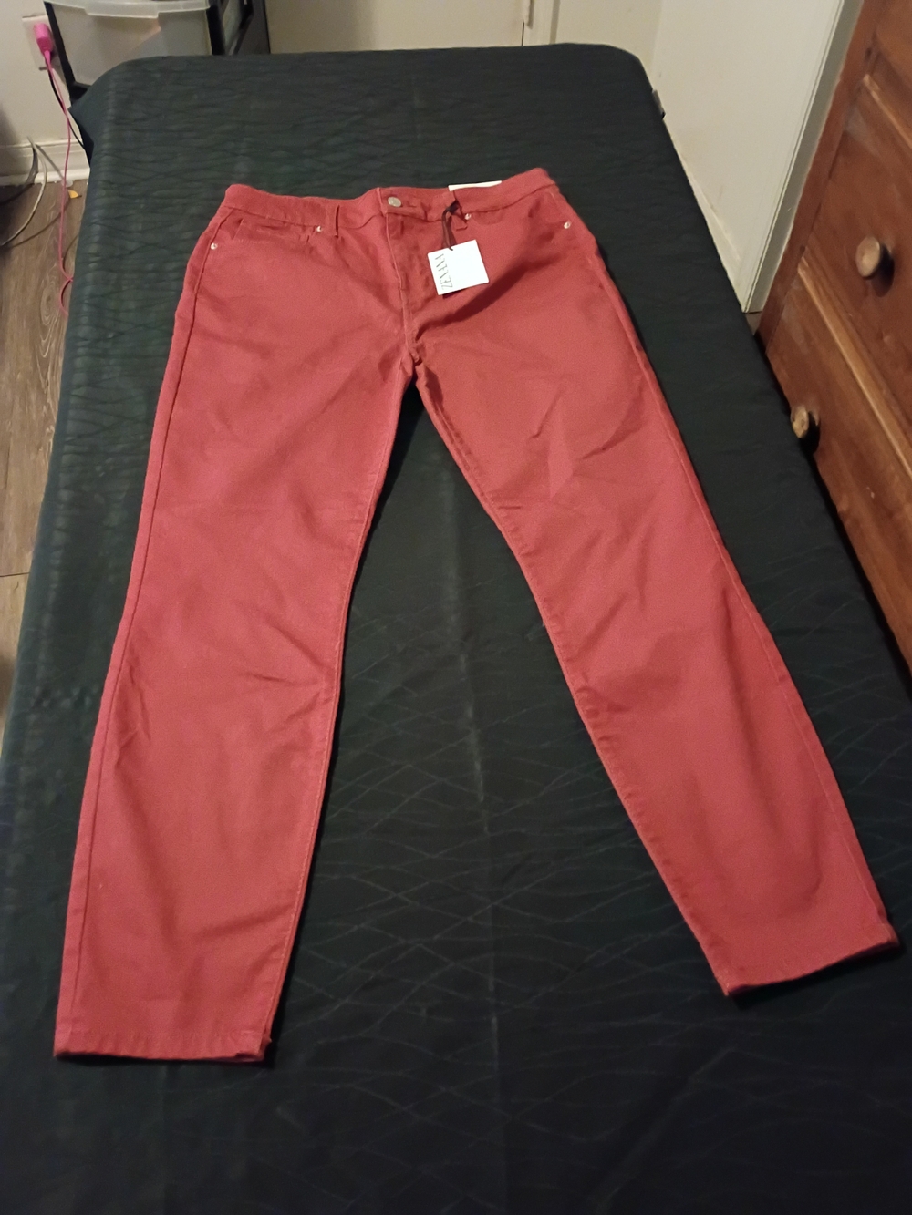 Zenana Burgundy Outfitters Women's Rust Red Straight Leg Jeans
